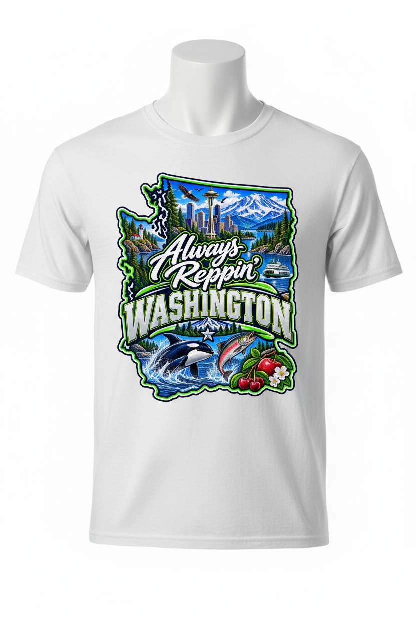 Always Reppin Washington T-Shirt - White