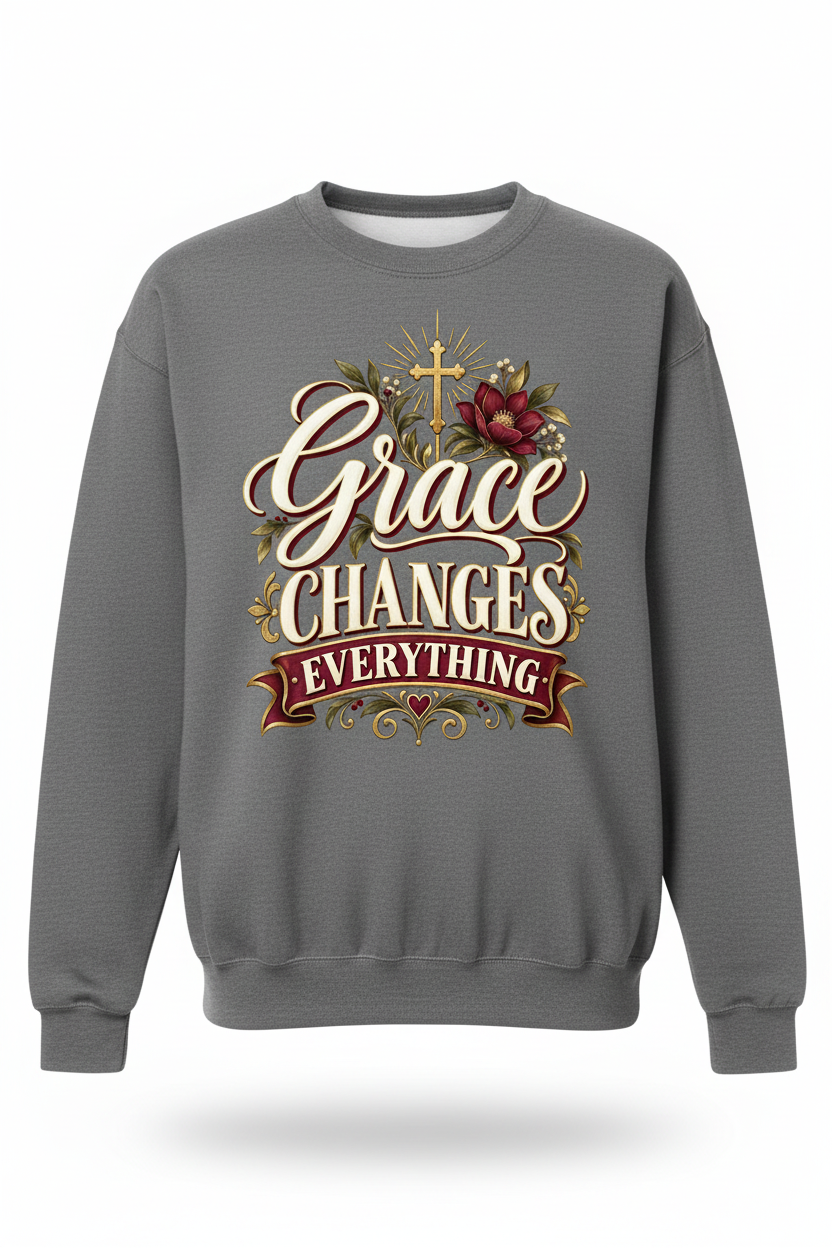Grace Changes Everything Sweatshirt - Grey