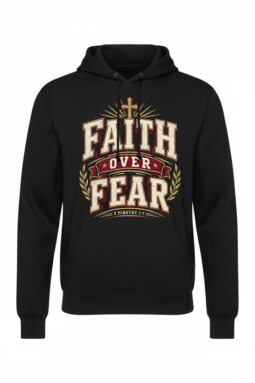 Faith Over Fear Hoodie - Black