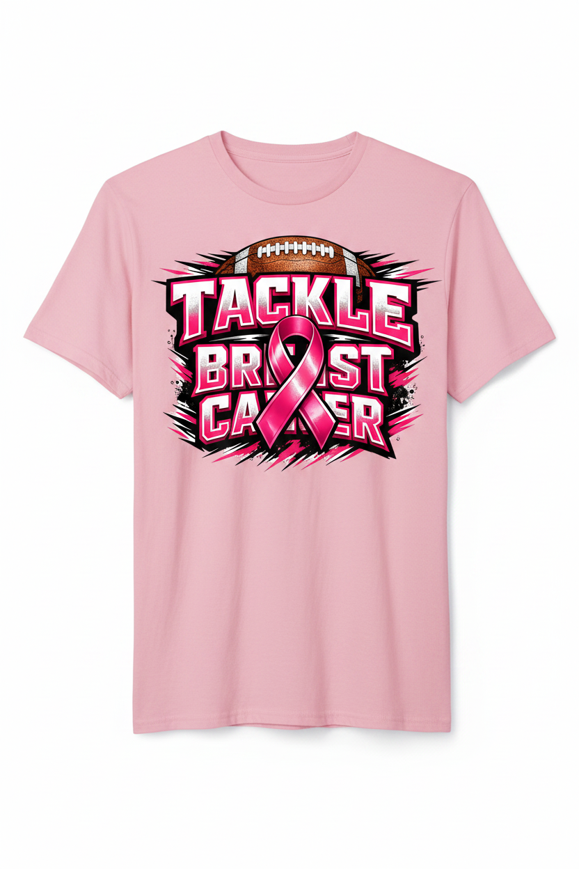 Light Pink - Tackle Breast Cancer T-Shirt