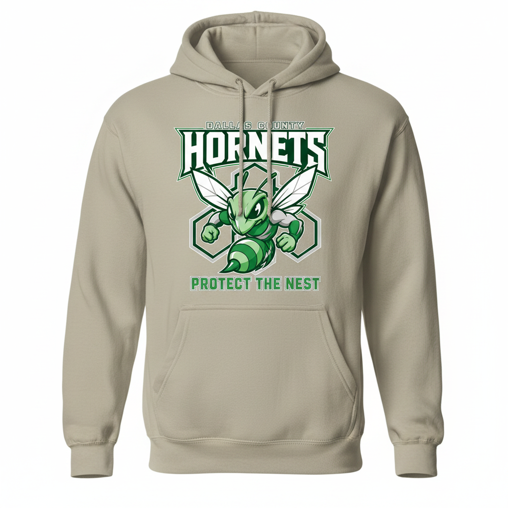 Dallas County Hornets Hoodie - Tan