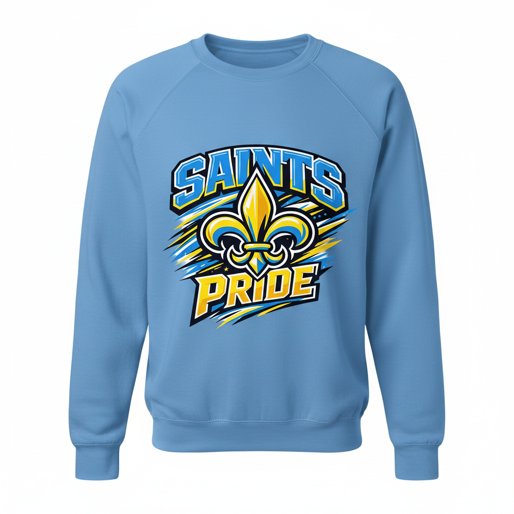 Saints Pride Crewneck - Light Blue