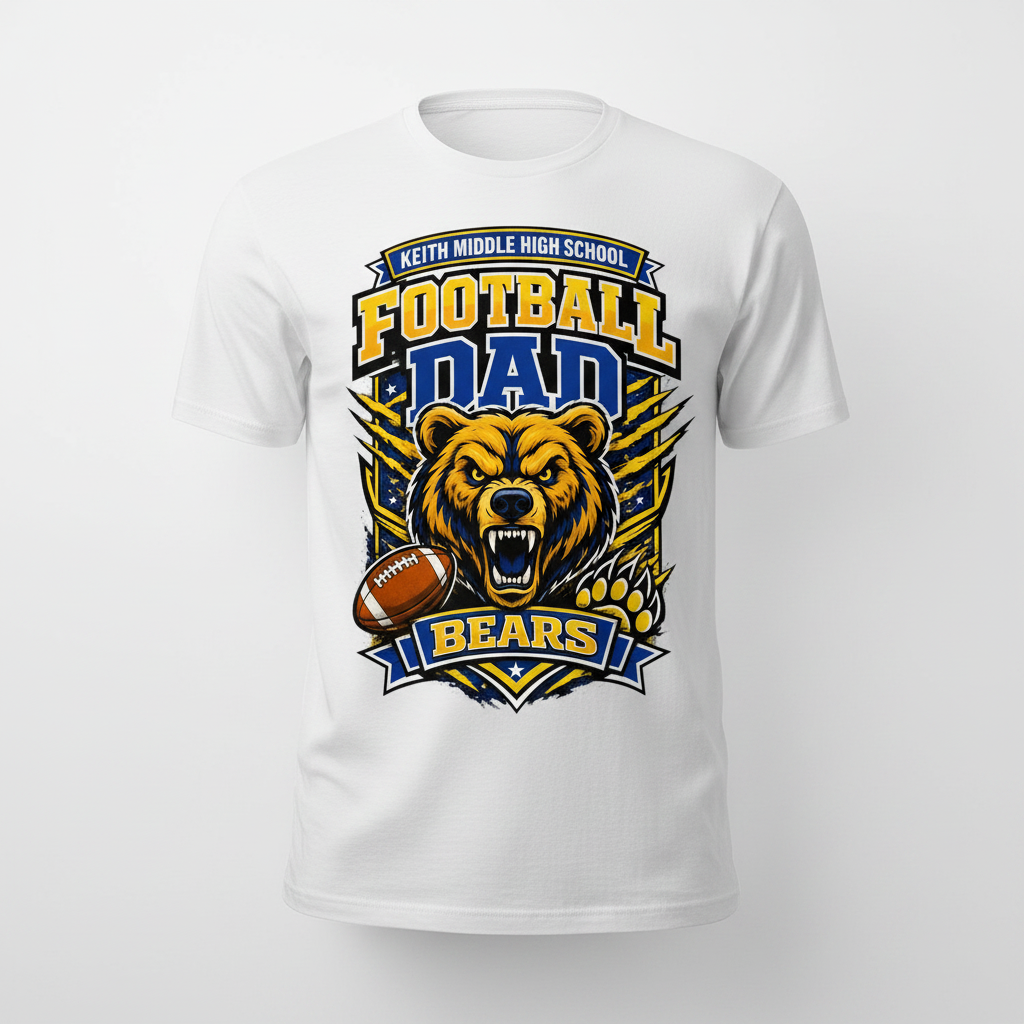 Football Dad T-Shirt - White