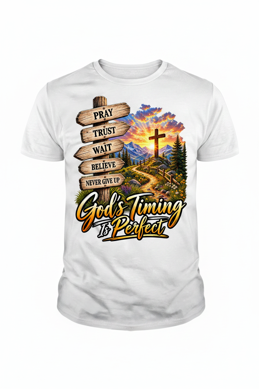 God's Timing Is Perfect T-Shirt - White