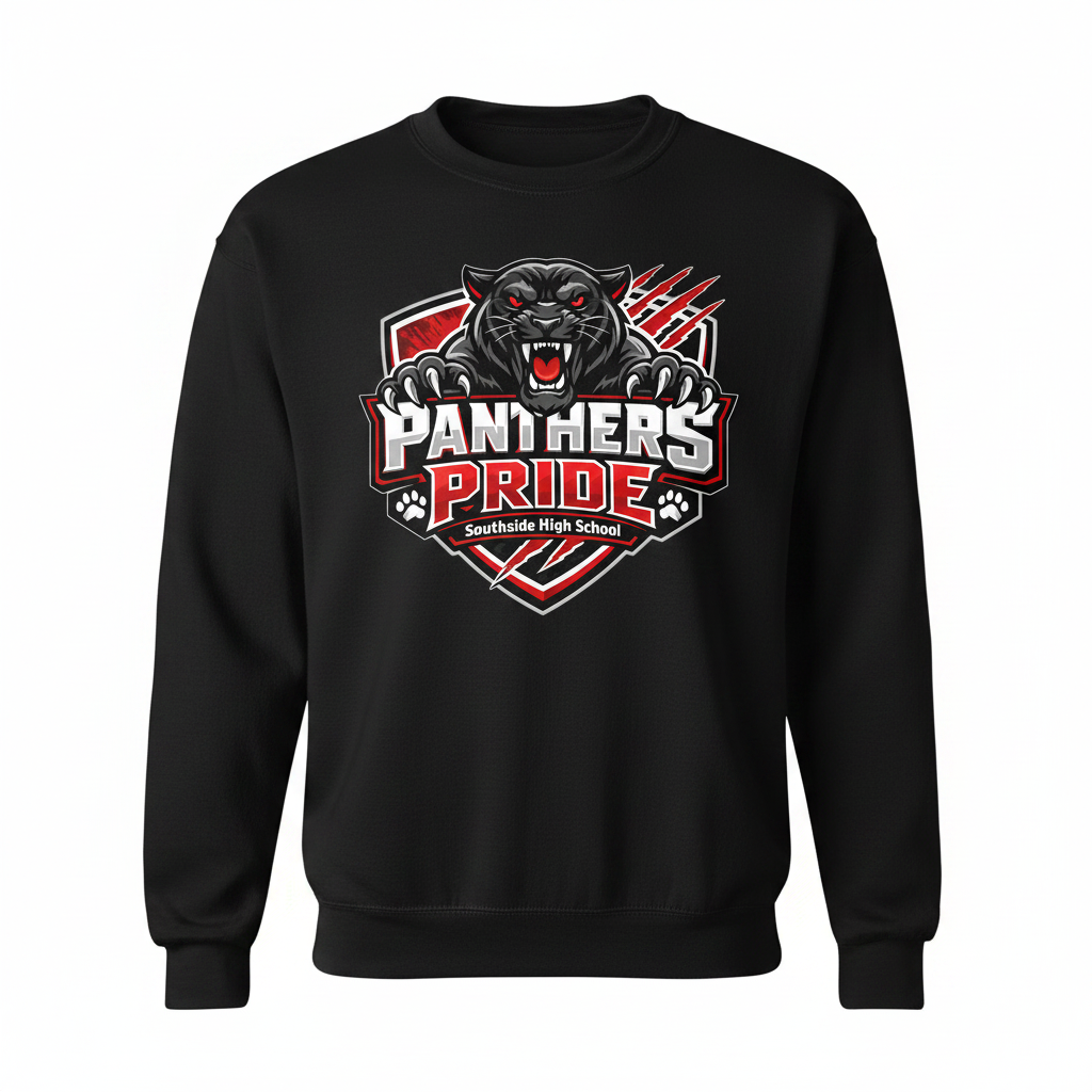 Panthers Pride Crewneck - Black