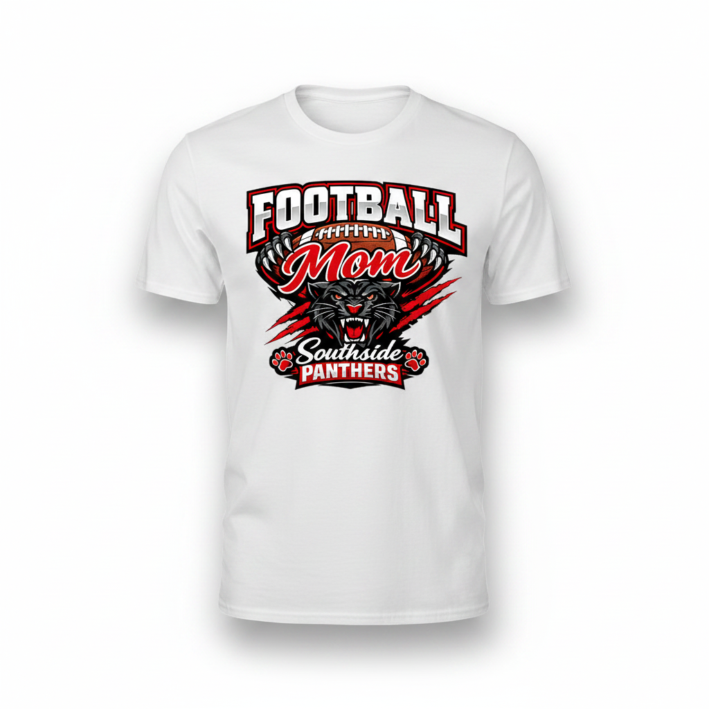 Football Mom T-Shirt - White
