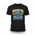 Saints Football Dad T-Shirt - Black