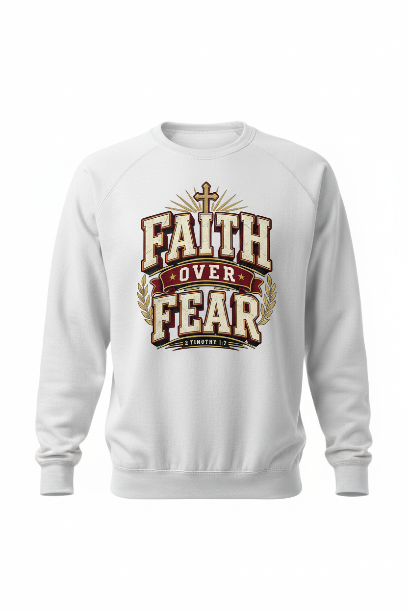Faith Over Fear Sweatshirt - White