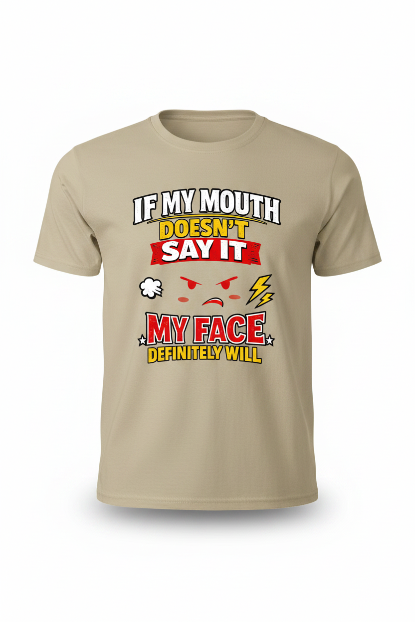 Tan - If My Mouth Doesn't Say It T-Shirt