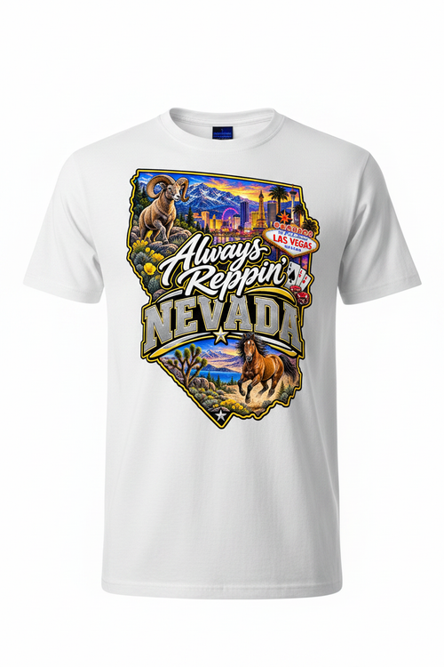 Always Reppin Nevada T-Shirt - White