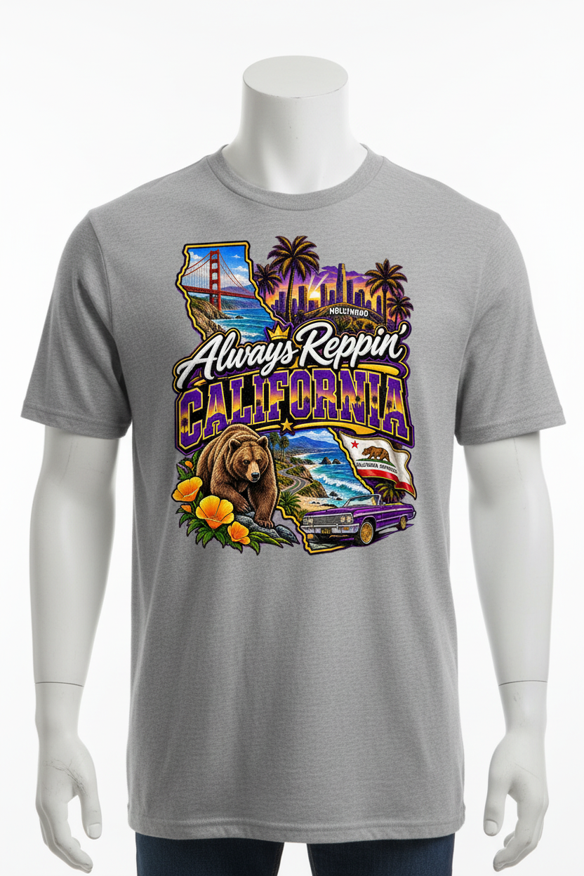 Always Reppin California T-Shirt - Grey