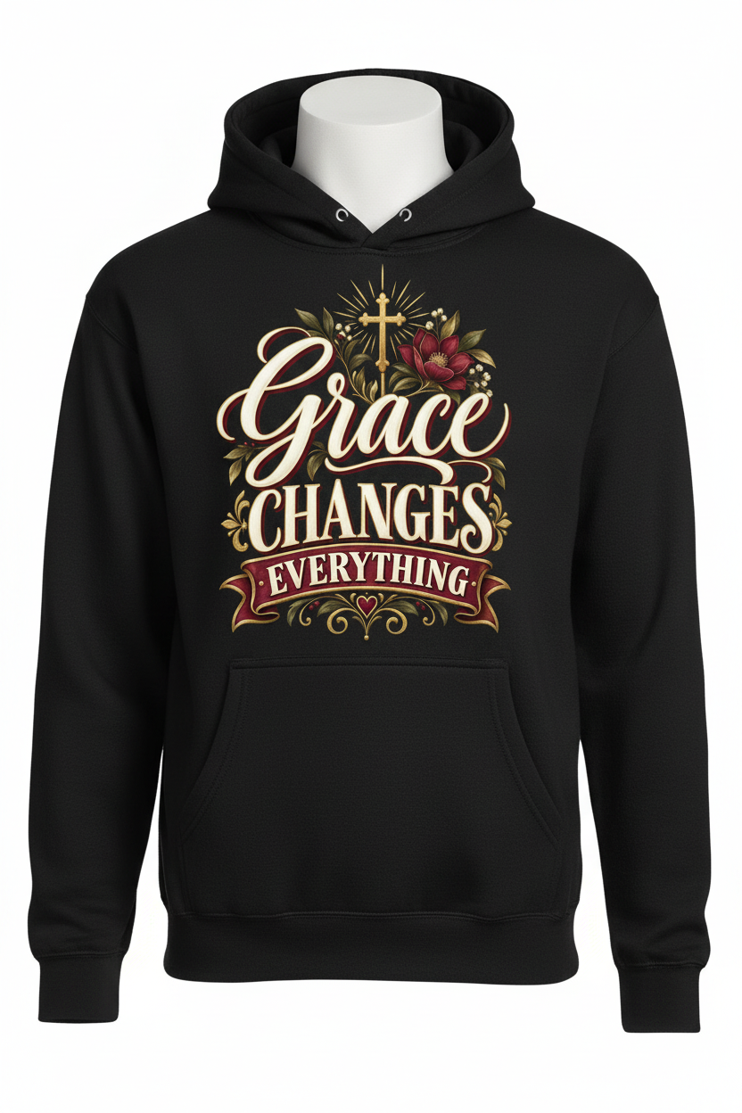 Grace Changes Everything Hoodie - Black