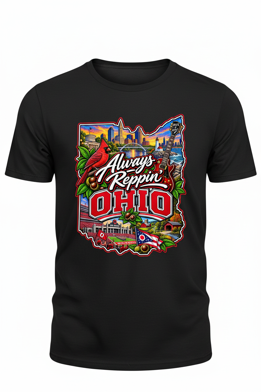 Always Reppin Ohio T-Shirt - Black