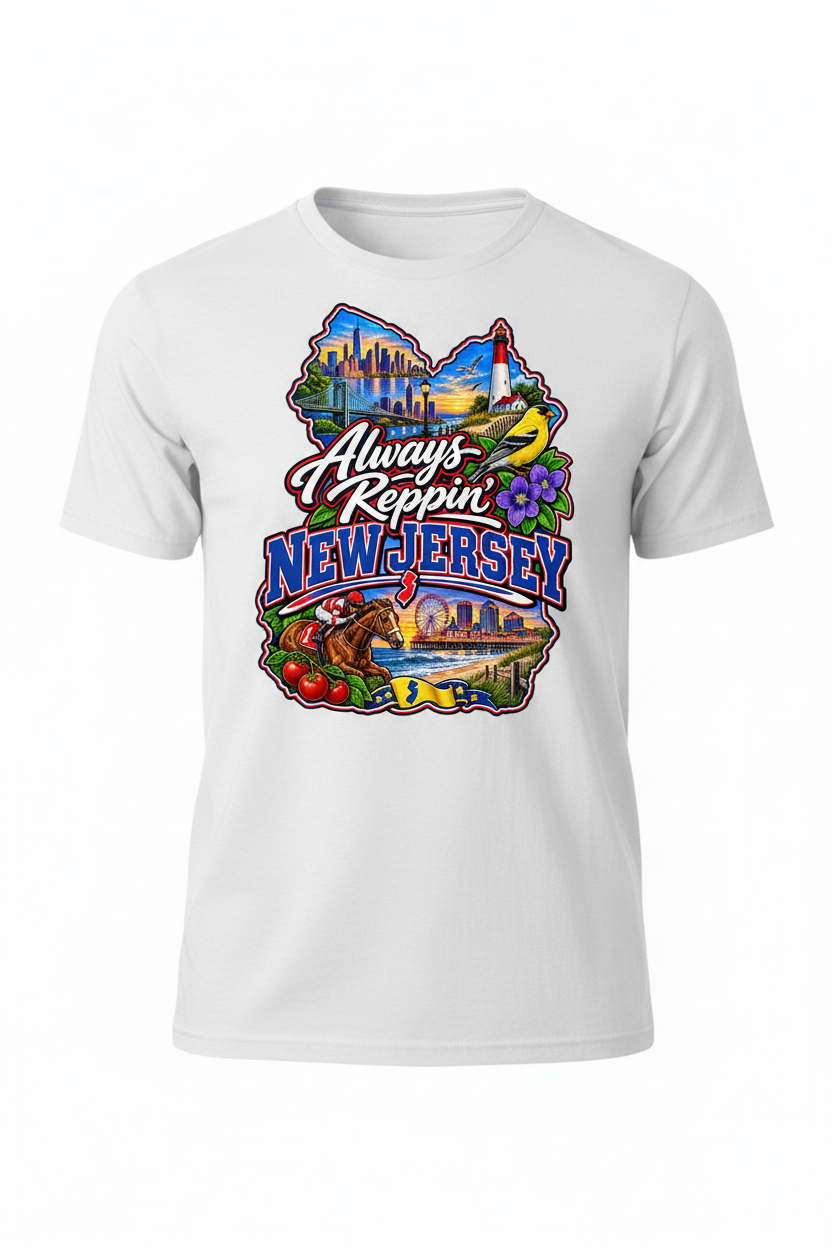 Always Reppin New Jersey T-Shirt - White