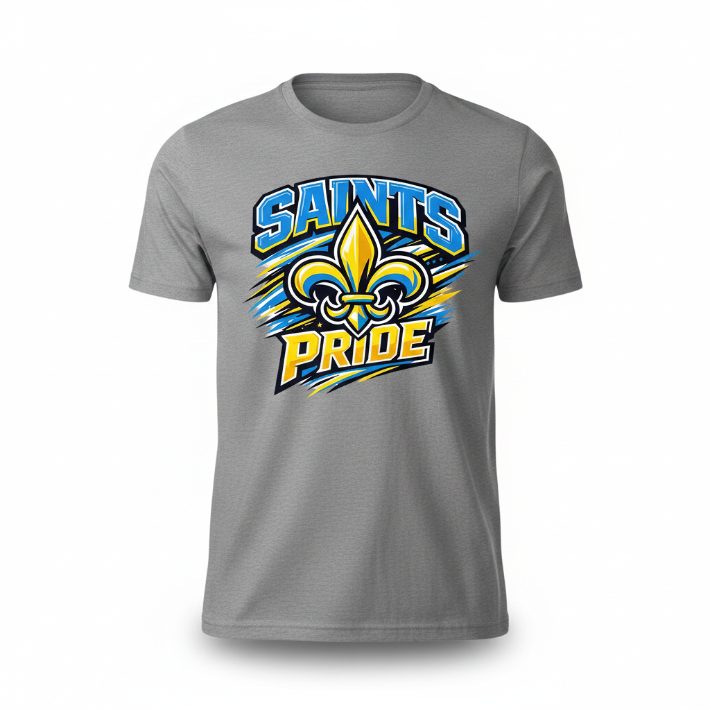 Saints Pride T-Shirt - Gray