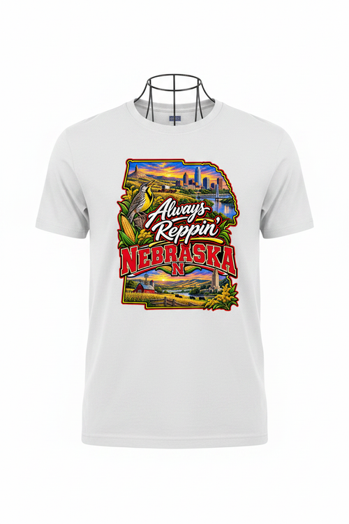 Always Reppin Nebraska T-Shirt - White