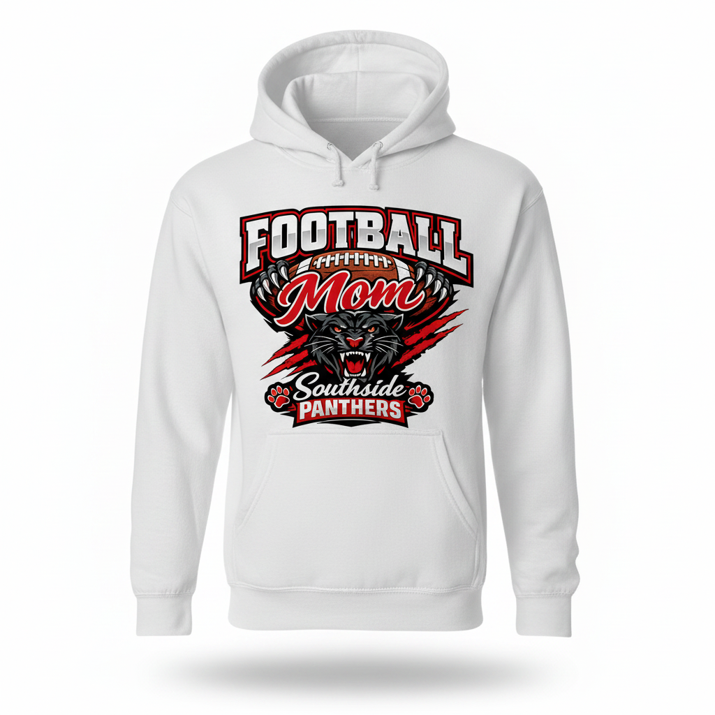 Football Mom Hoodie - White
