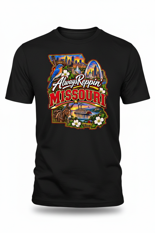 Always Reppin Missouri T-Shirt - Black
