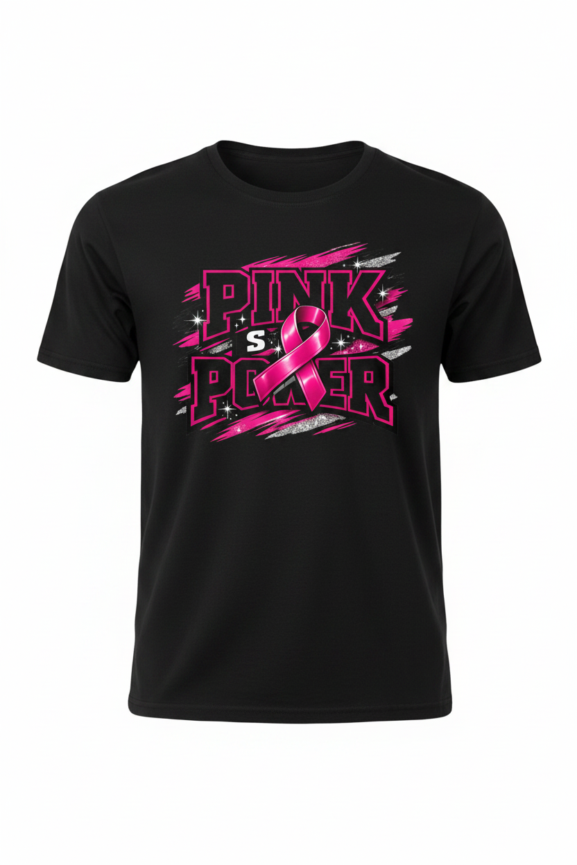 Black - Pink Is Power T-Shirt