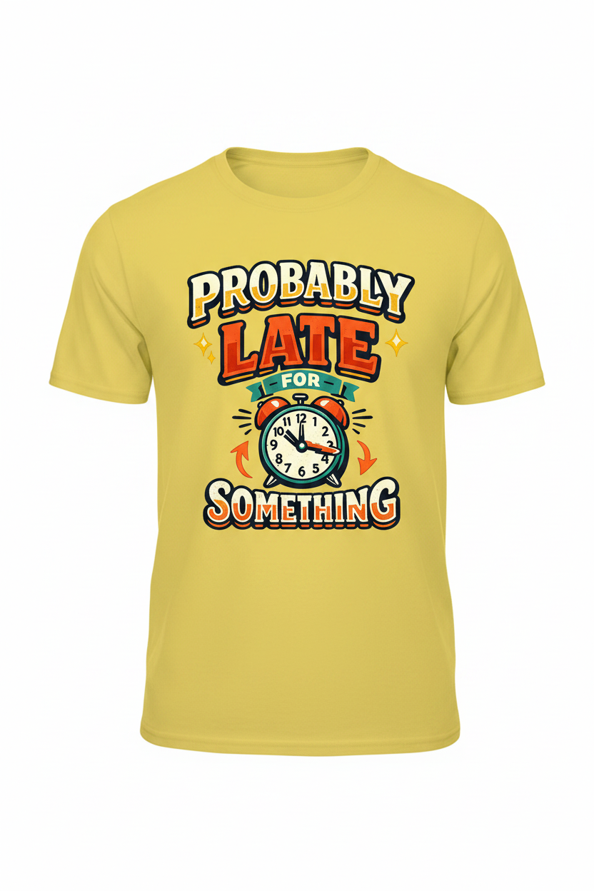 Yellow - Probably Late For Something T-Shirt