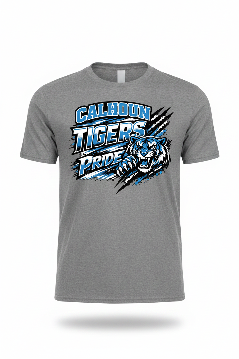 Gray - Calhoun Tigers Pride T-Shirt