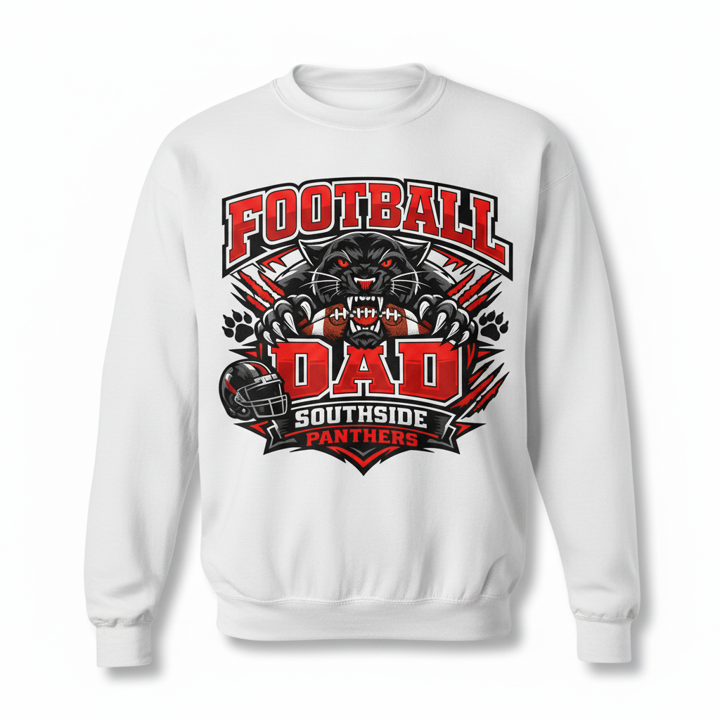 Football Dad Crewneck - White