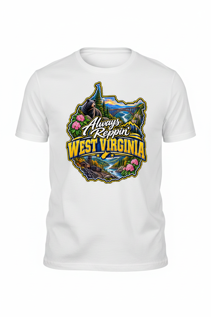 Always Reppin West Virginia T-Shirt - White
