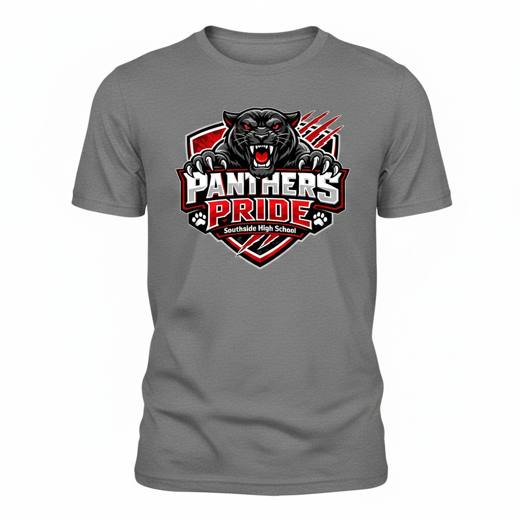 Panthers Pride T-Shirt - Gray