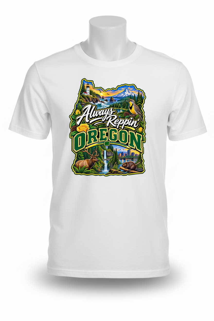 Always Reppin Oregon T-Shirt - White