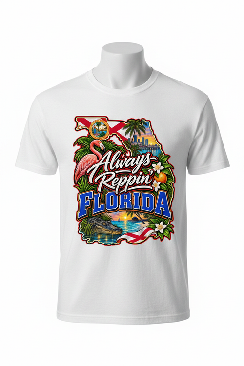 Always Reppin Florida T-Shirt - White