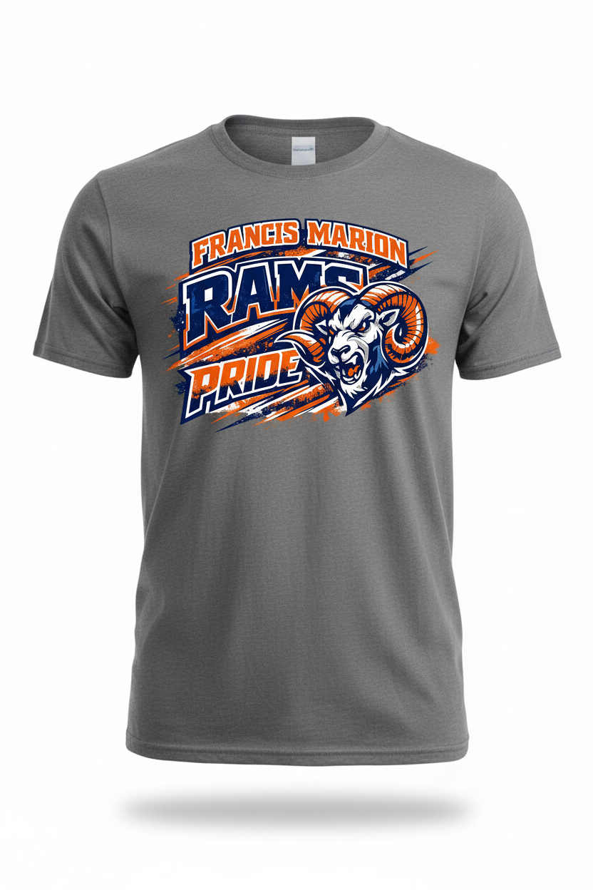 Gray - Francis Marion Rams Pride T-Shirt