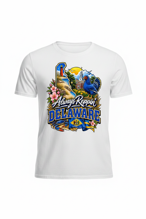 Always Reppin Delaware T-Shirt - White