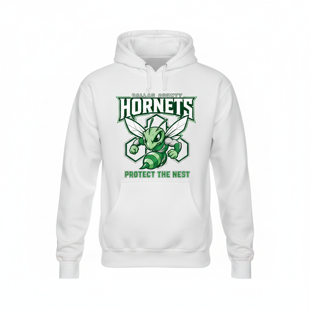 Dallas County Hornets Hoodie - White