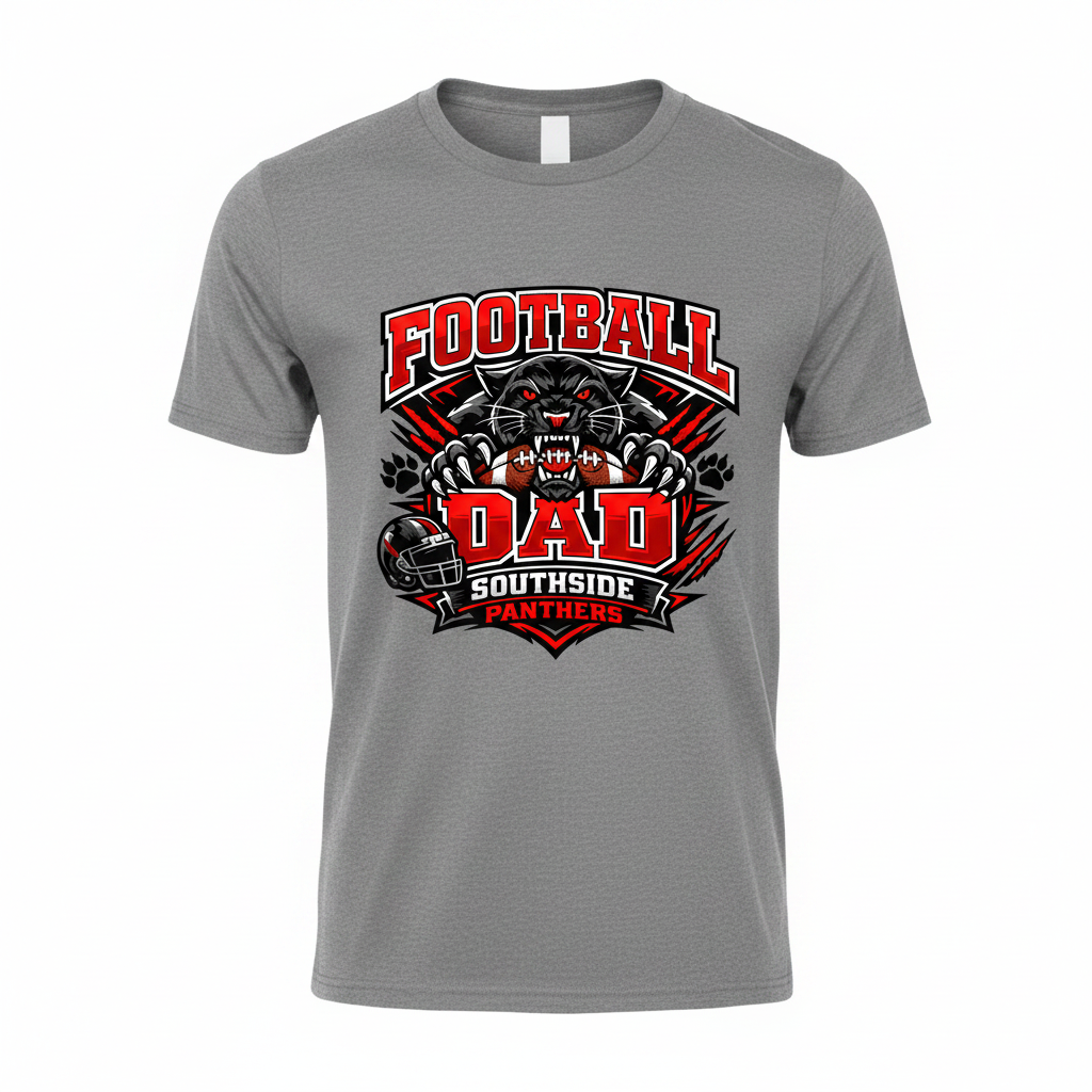 Football Dad T-Shirt - Gray
