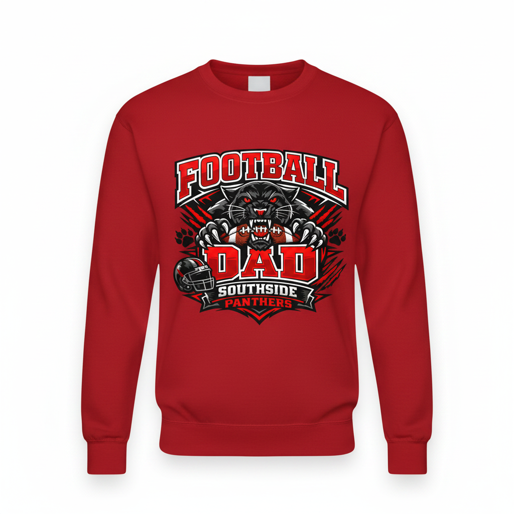 Football Dad Crewneck - Red