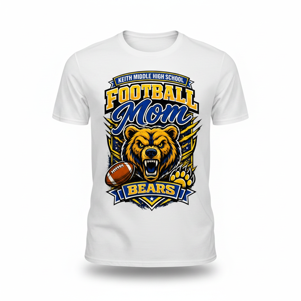 Football Mom T-Shirt - White
