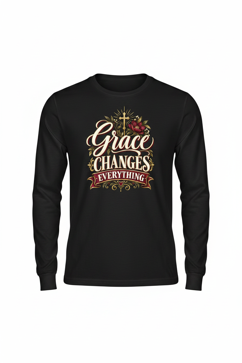 Grace Changes Everything Long Sleeve - Black