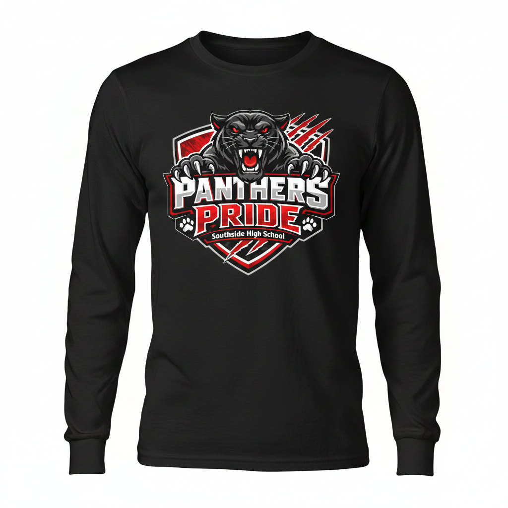 Panthers Pride Long Sleeve - Black