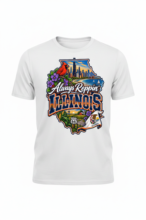 Always Reppin Illinois T-Shirt - White