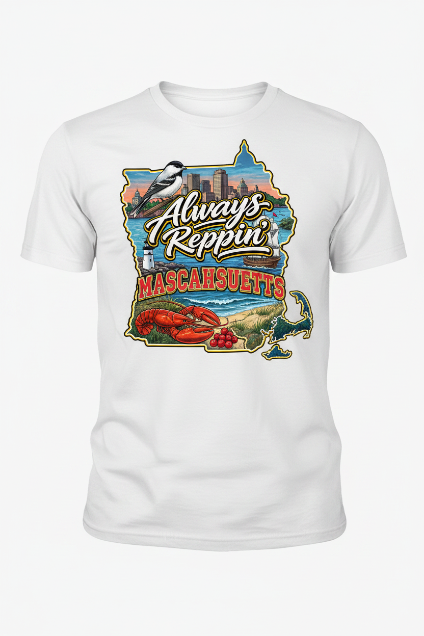 Always Reppin Massachusetts T-Shirt - White