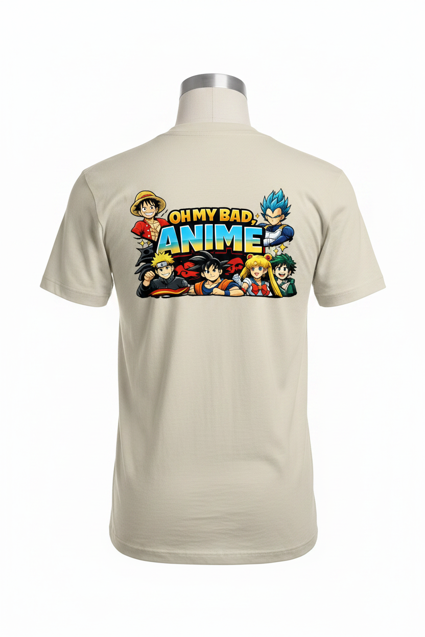 Beige Back - Oh My Bad Anime T-Shirt