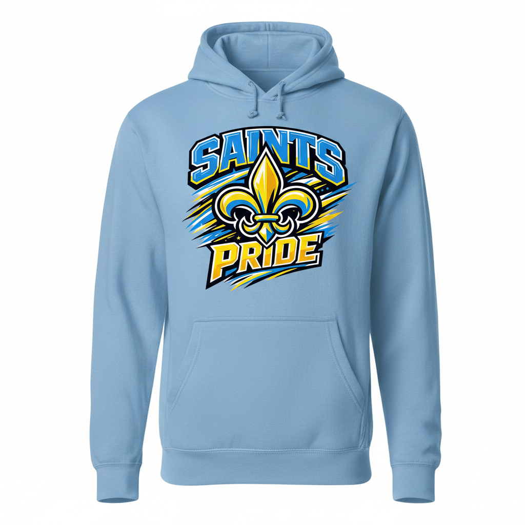 Saints Pride Hoodie - Light Blue
