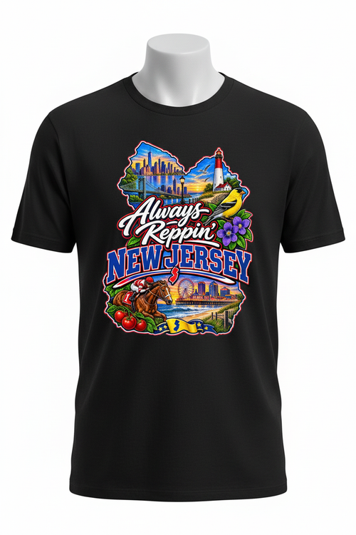 Always Reppin New Jersey T-Shirt - Black