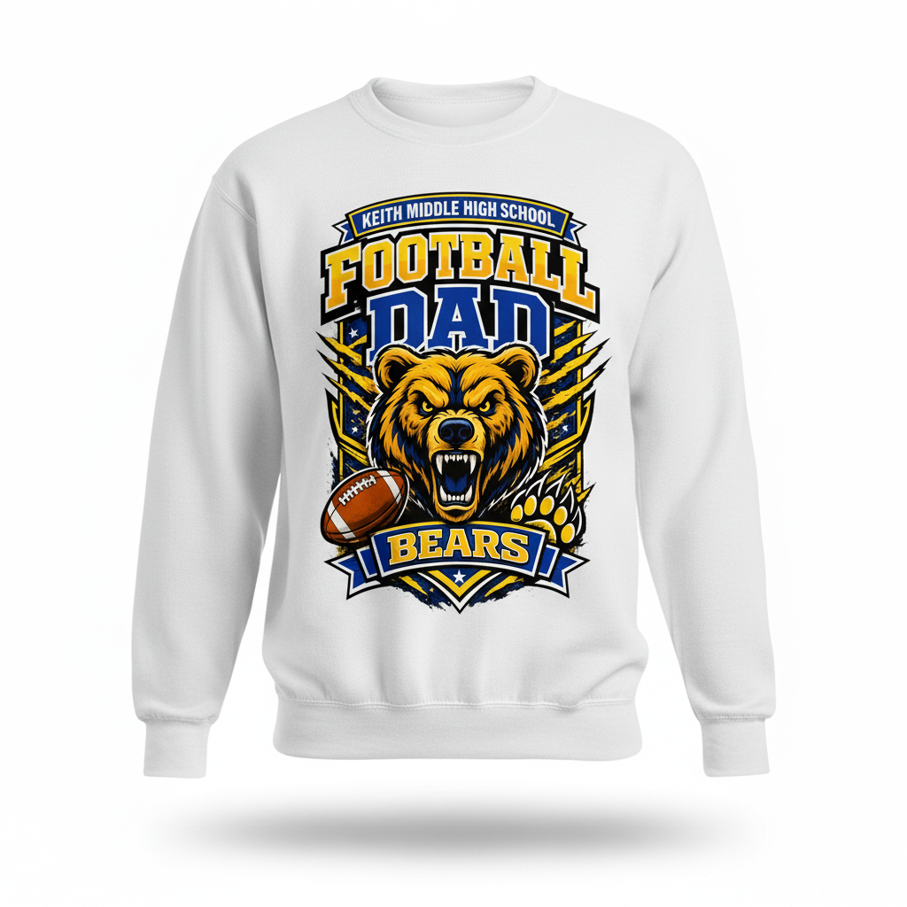 Football Dad Crewneck - White