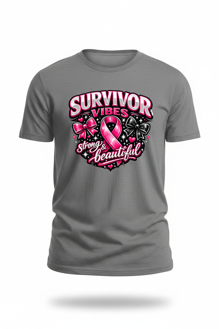 Gray - Survivor Vibes T-Shirt