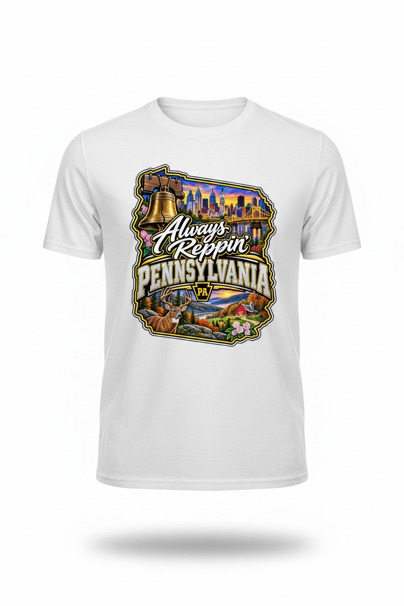 Always Reppin Pennsylvania T-Shirt - White