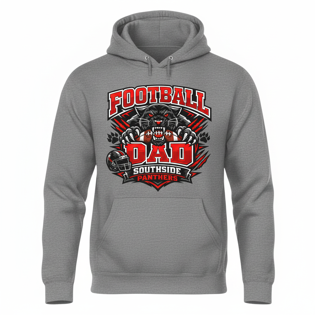 Football Dad Hoodie - Gray