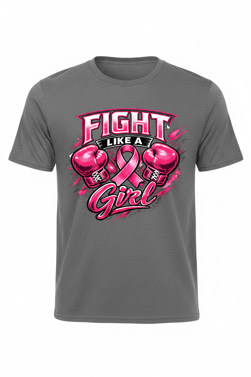 Gray - Fight Like A Girl T-Shirt