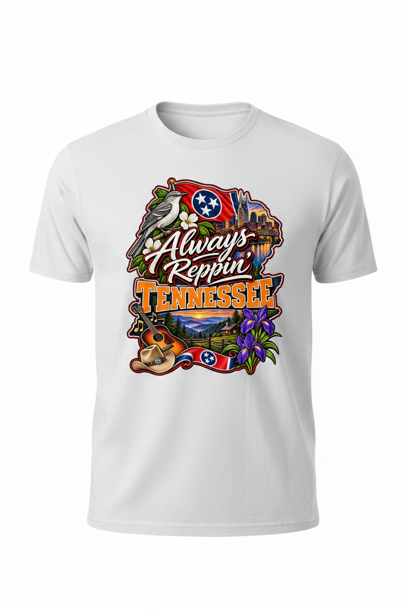Always Reppin Tennessee T-Shirt - White