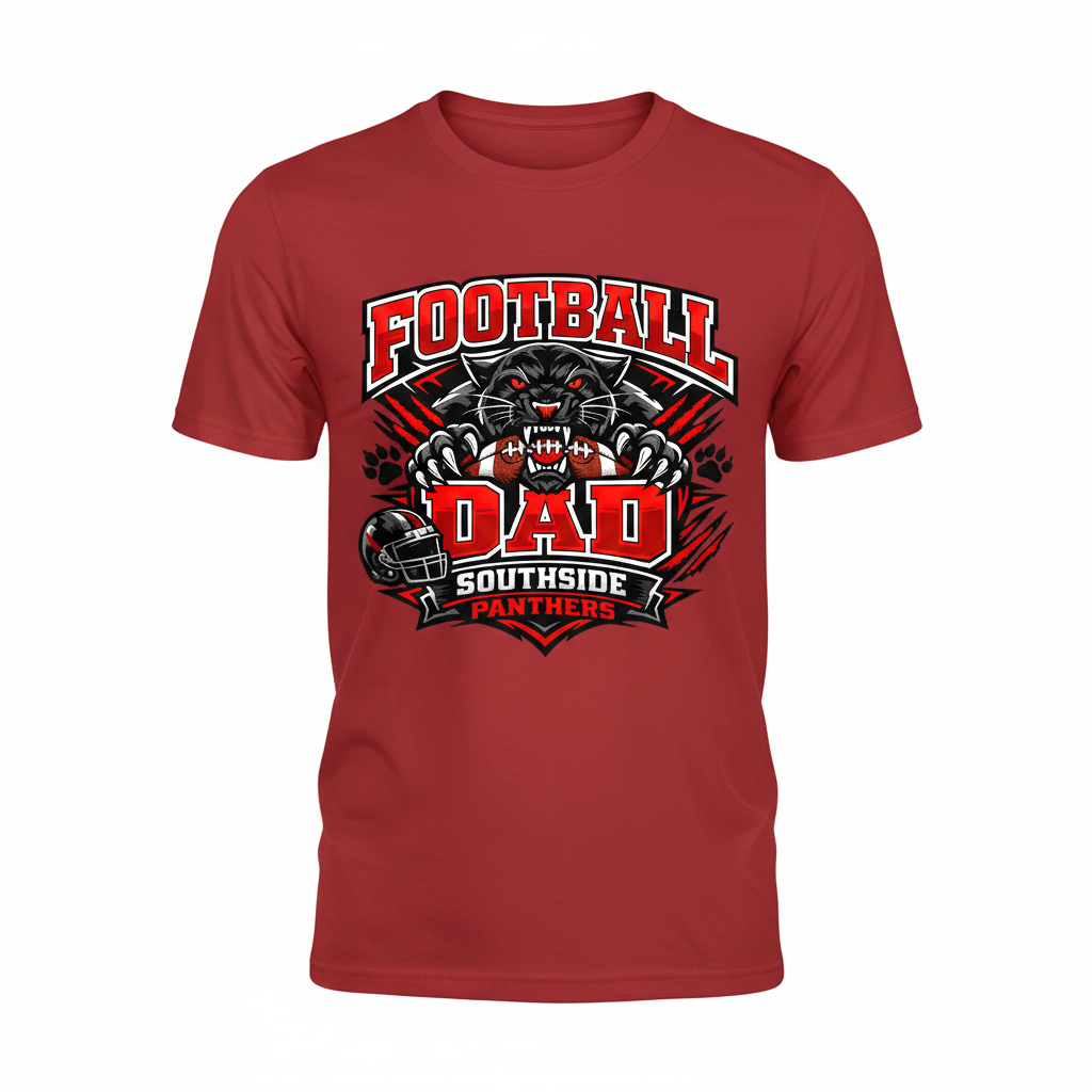 Football Dad T-Shirt - Red